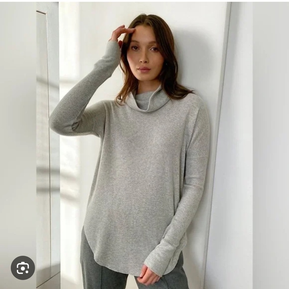TNA Cowl Neck Grey Top